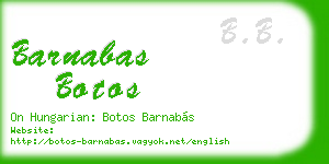 barnabas botos business card